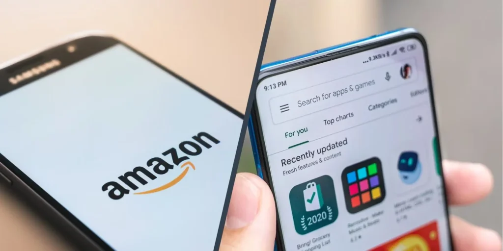 amazon-open-on-a-phone-next-to-google-play-open-on-a-phone.webp