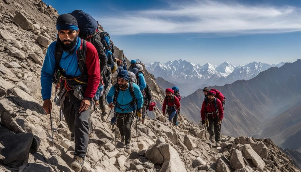 Afghan mountain climbers