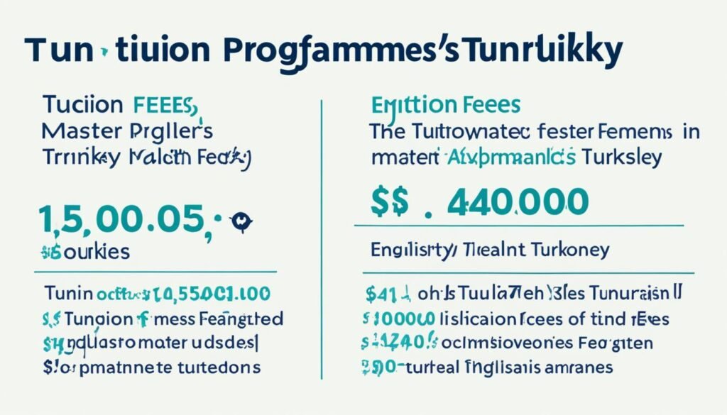 tuition fees for English-taught programs in Turkey
