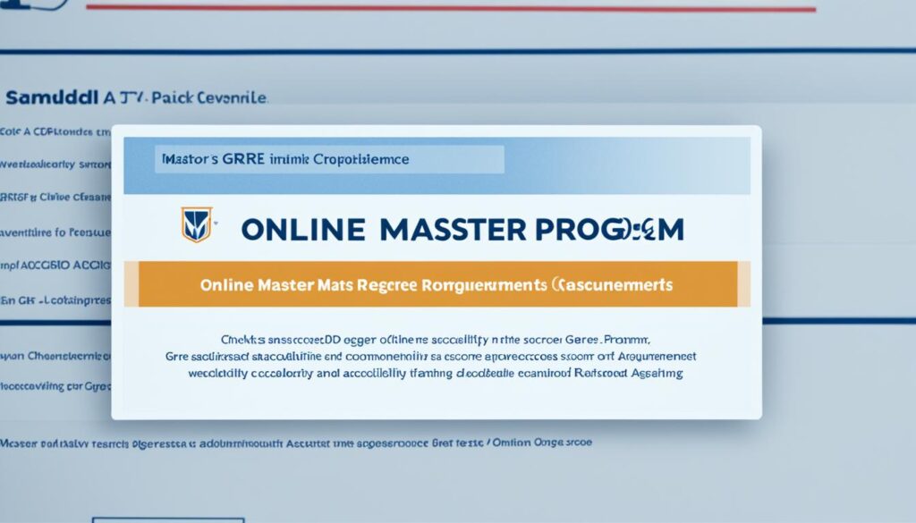 Online master's degree without GRE