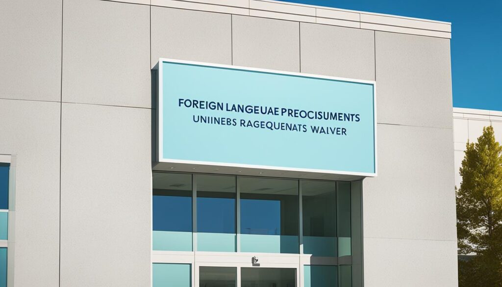 The Continents States University foreign language waiver