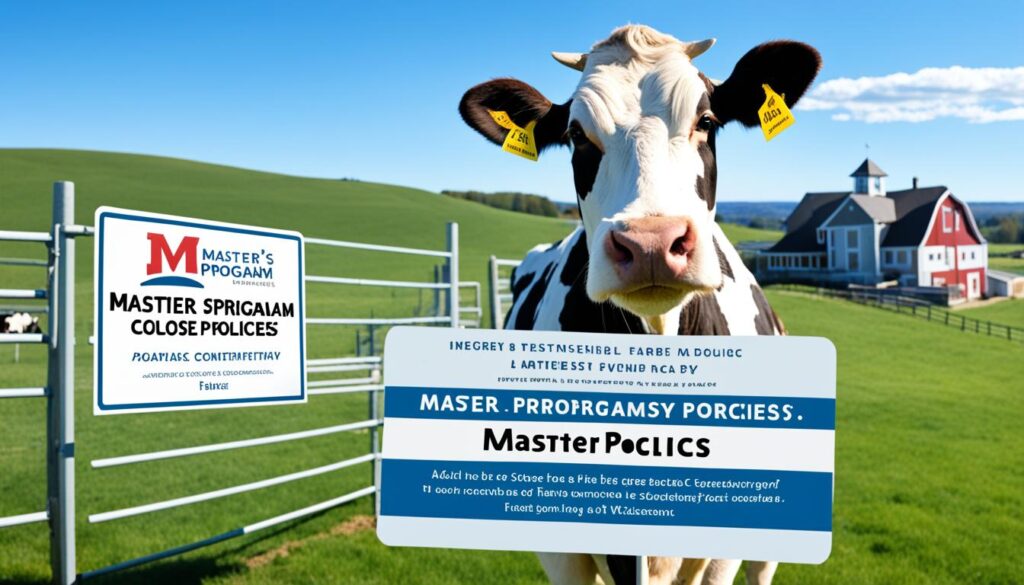 dairy science master's program policies