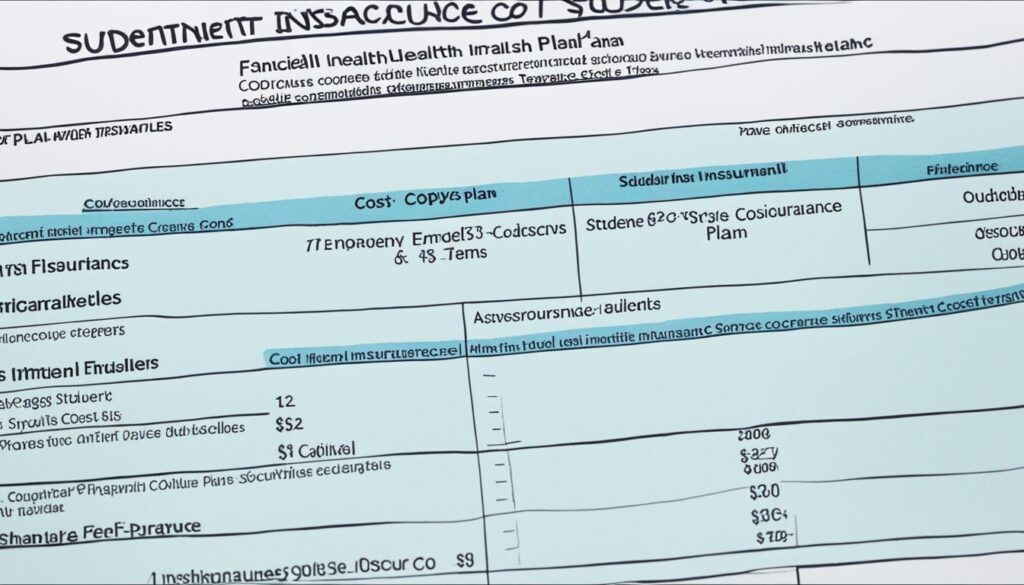 student health insurance costs