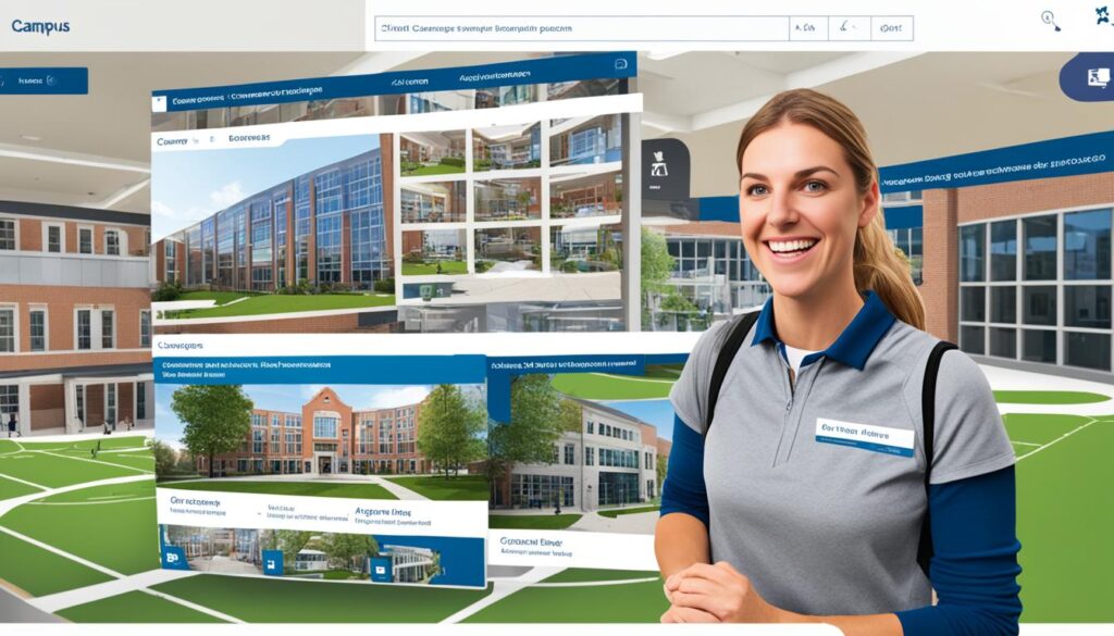 virtual campus tour features